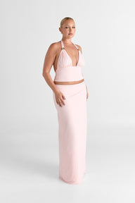 Pamme | Cleo Ayarlanabilir Halter Metal Detaylı Bluz Pembe