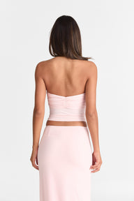 Pamme | Blair Burgu Detaylı Halter Bluz Pembe