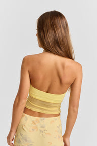 Pamme | Ivy Halter Yaka Tül Bel Panelli Bluz