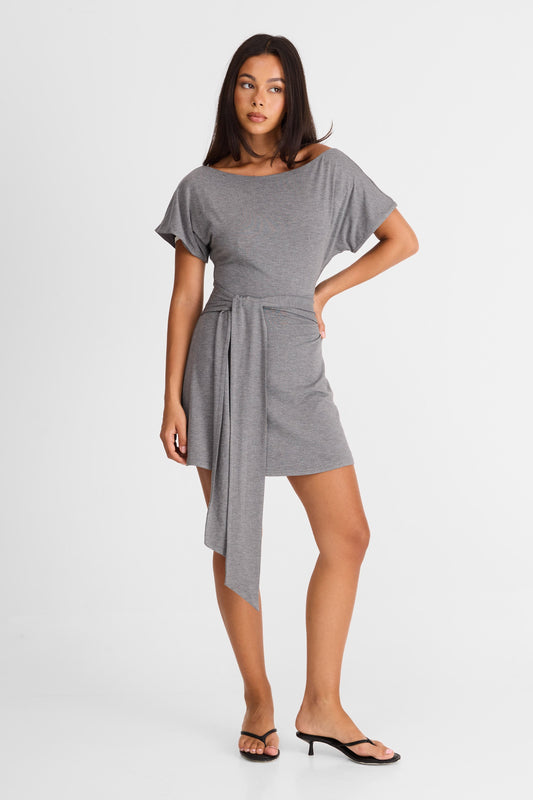Pamme | Lorelei Oversize Bağcık Belli Tişört Mini Elbise