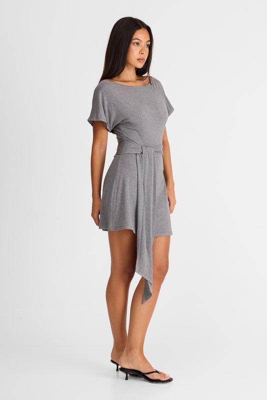Pamme | Lorelei Oversize Bağcık Belli Tişört Mini Elbise
