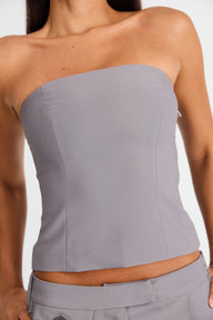 Pamme | Astra Straplez Korse Bluz Gri