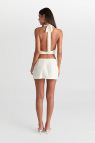 Pamme | Aspyn Payetli Triko Halter Bluz