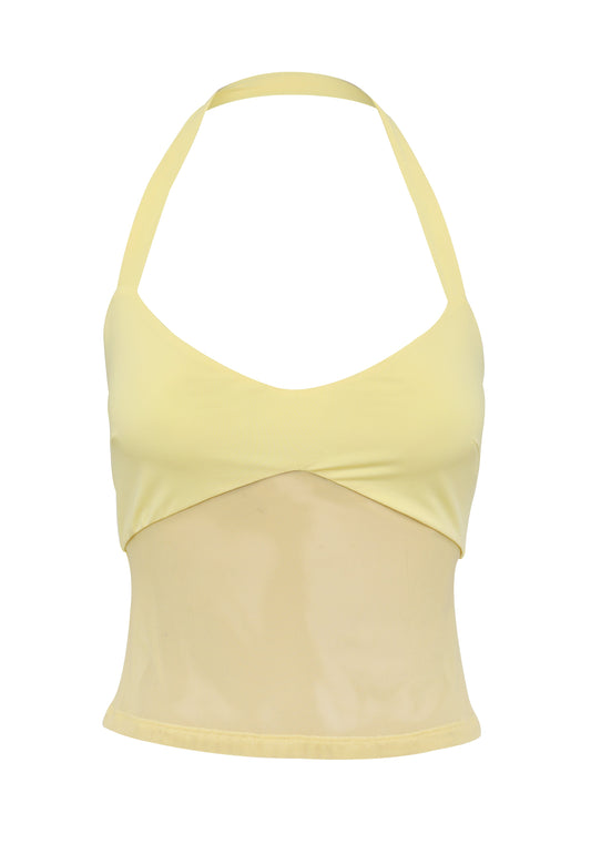 Pamme | Ivy Halter Yaka Tül Bel Panelli Bluz