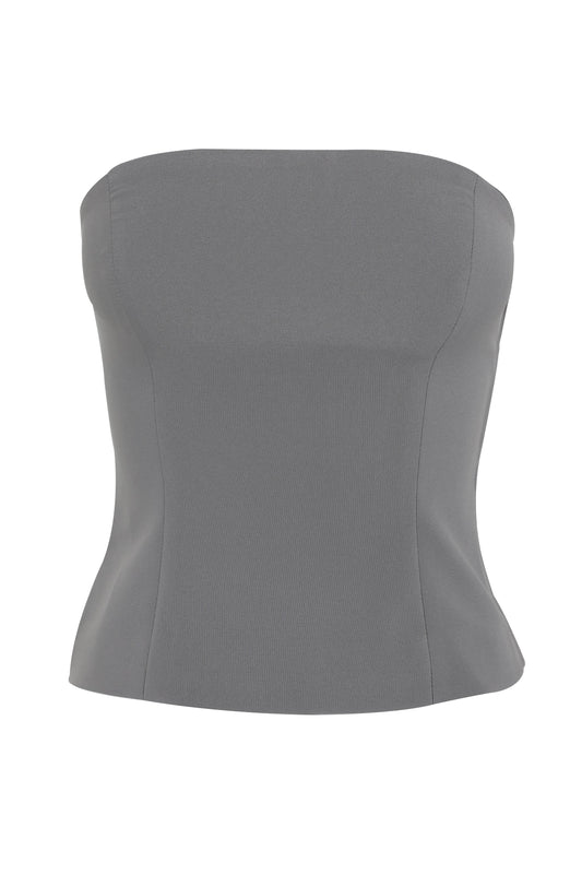 Pamme | Astra Straplez Korse Bluz Gri